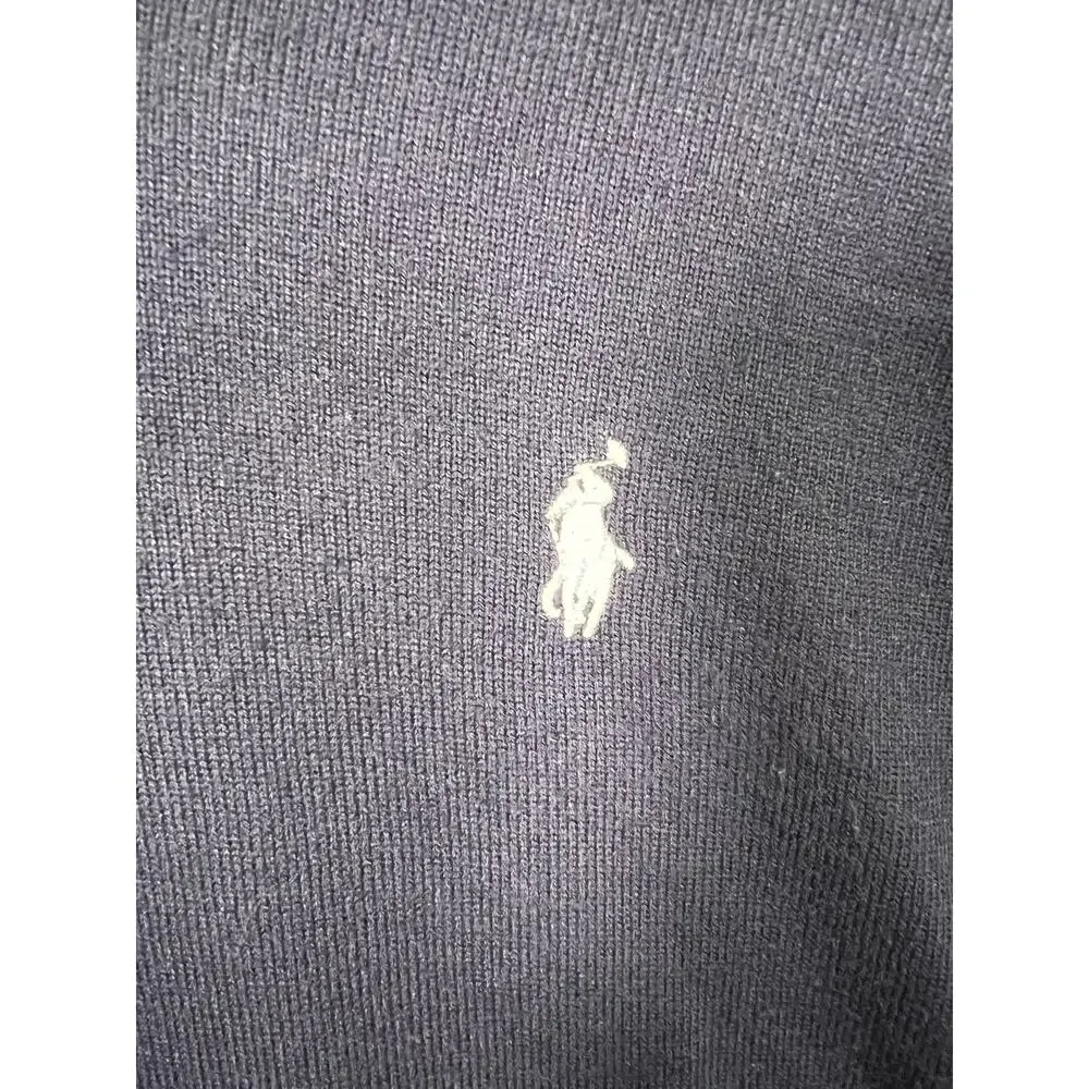 Polo Sport Ralph Lauren Sweater Mens 2XL Navy Blue V NECK Knit Thermal Shirt